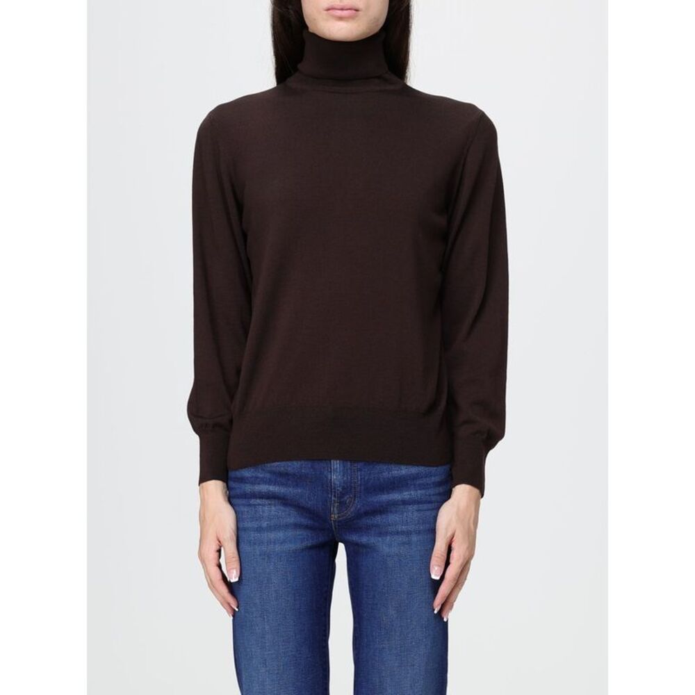 Incotex Women Incotex Wool Blend Turtleneck Jumper With Ribbed Trims